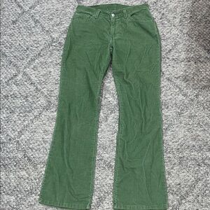 Levi's Green Flared Wide Leg Jeans